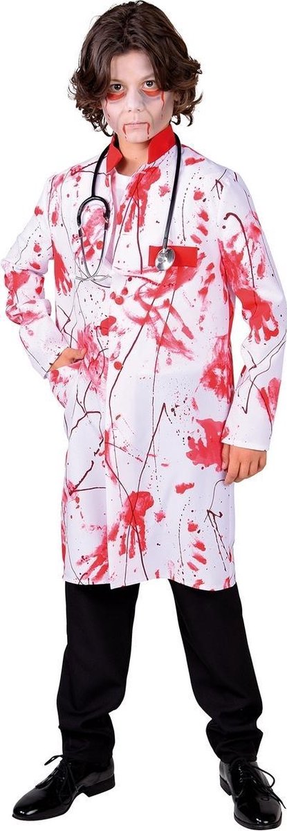 Halloween Kostuum | Dokter Bloedzak Bloedgroep A Kind | Maat: 128 | Halloween | Verkleedkleding